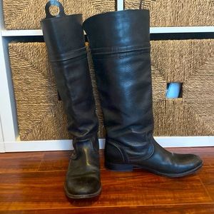 Frye Tall Black Leather Boot Women’s Size 8.5